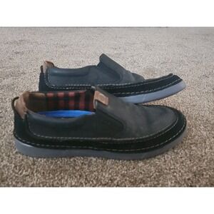 Clarks Men's Gereld Step Sneaker,suede  Navy Combi  Size 10.5M